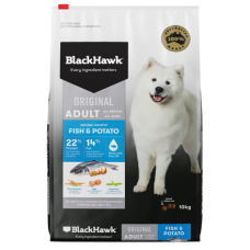 BLACK HAWK ORIGINAL ADULT FISH AND POTATO DOG FOOD